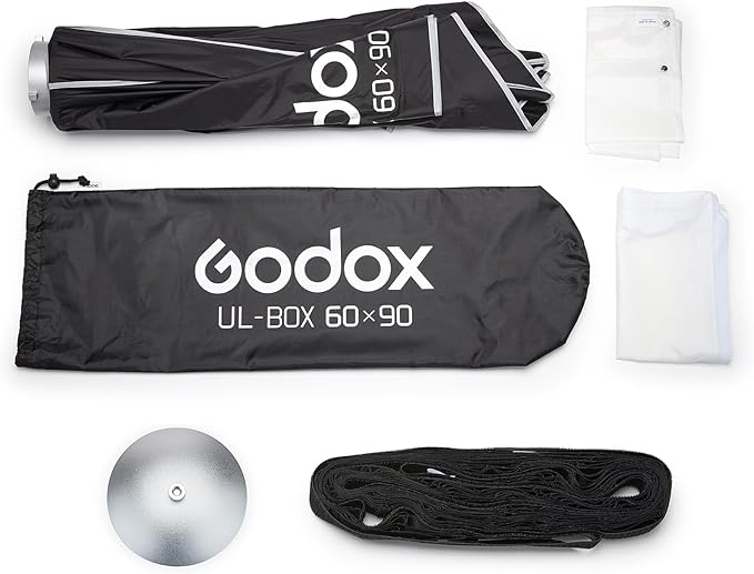 Godox 24”x35” Strip Softbox with Bowens Mount, UL-BOX-60x90 Folding Quick Release Rectangular Softbox Foldable Soft Box with Grid, Diffuser for Godox SMALLRIG/Neewer/Aputure