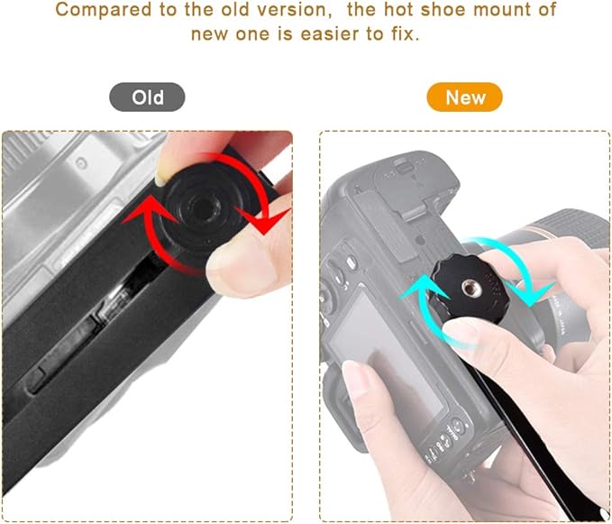 UTEBIT 8 inch Flash Bracket, Dual Camera Mount Extension Bar with 1/4 Screw Hot Shoe, Straight Flash Bracket Tripod Mount for DSLR Camera LED Light Studio Video Microphone, 2Packs