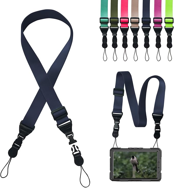Adjustable Shoulder Strap:Comfortable iPad Strap Nylon Neck Lanyard for iPad/Samsung Tablet Case,Camera Binocular Crossbody Laptop Luggage Bag(Royal Blue)
