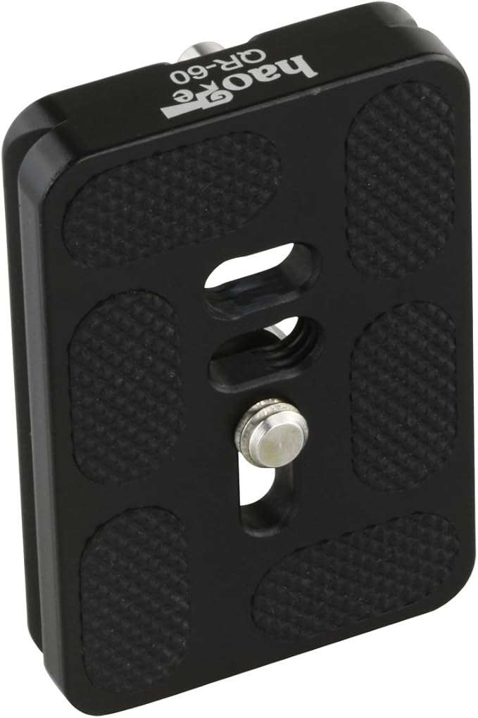 Haoge 60mm QR Quick Release Plate with D-Ring Screw Fits Arca-Swiss Standard for Tripod Ball Head Clamp Camera Lens