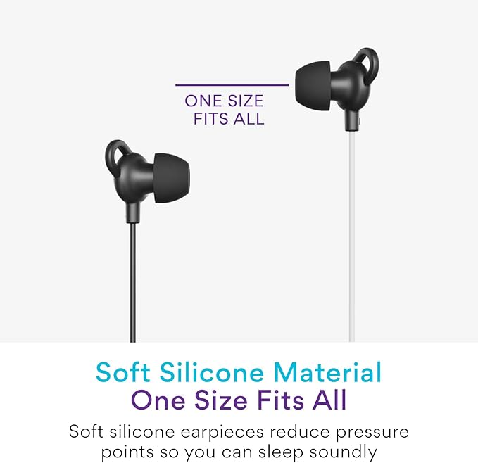 MEE audio SleepTones USB-C Wired Sleep Earbuds for Side Sleepers with Lightweight Low-Profile Silicone Earpieces, Noise Reduction Sleeping Headphones with Built-in Mic & Volume Controls (USB Type C)