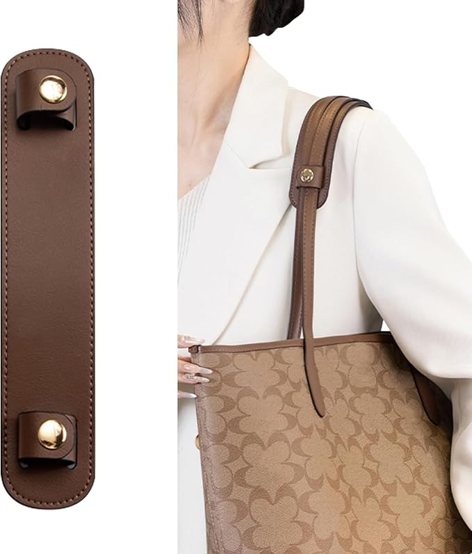 Shoulder Strap Pad Replacement,Microfiber Leather Strap Pads Detachable Cover for Tote Bag