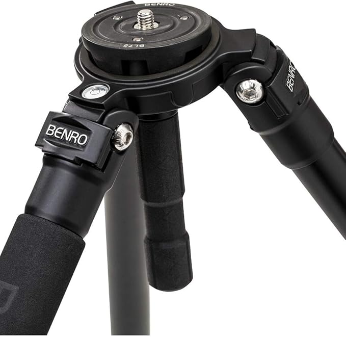 Benro Heavy-Duty Aluminum Video Tripod with S8PRO Fluid Head, Smooth Pan/Tilt Drag, 75mm Flat Base & Stable Three-Stage Legs for Cinema, DSLR and Mirrorless Camera Rigs (A373FBS8PRO)
