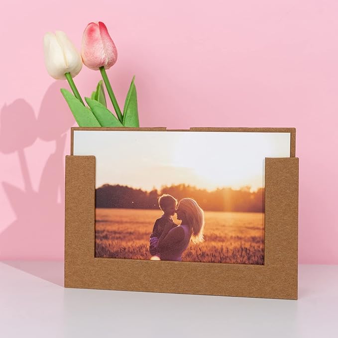 Aiuonenian Photo Storage Boxes 5x7, Cardboard Photo Boxes For Pictures, Family Photos Storage Box Set, Photo Album Box, Small Photo Storage Box Archival For Couple Photos, Postcards Box (Brown)