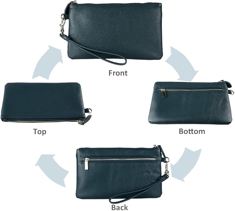 befen Genuine Leather Wristlet Clutch RFID Blocking Bag Cell Phone Wallet Purse Wristlet Wallet Purses and Handbags for Women