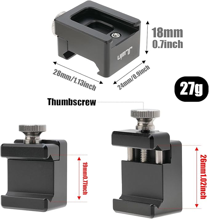 FocusFoto Quick Release NATO Clamp to Cold Shoe Mount Adapter for NATO Rail Silder, Camera Cage, Stabilizers, Compatible with DJI Ronin RSC2, RS3, RS3 Pro, RS3 Mini, RS4, and RS4 Pro Gimbal