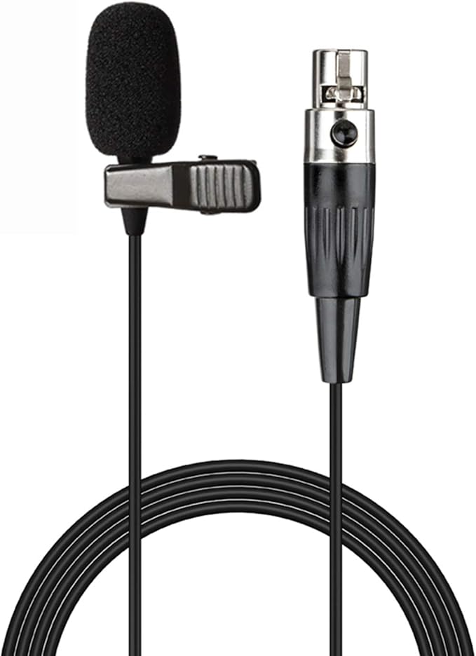 Lavalier Microphone Lapel Microphone Compatible with Shure Wireless Transmitter - Unidirectional Condenser Mic - Mini XLR TA4F Plug