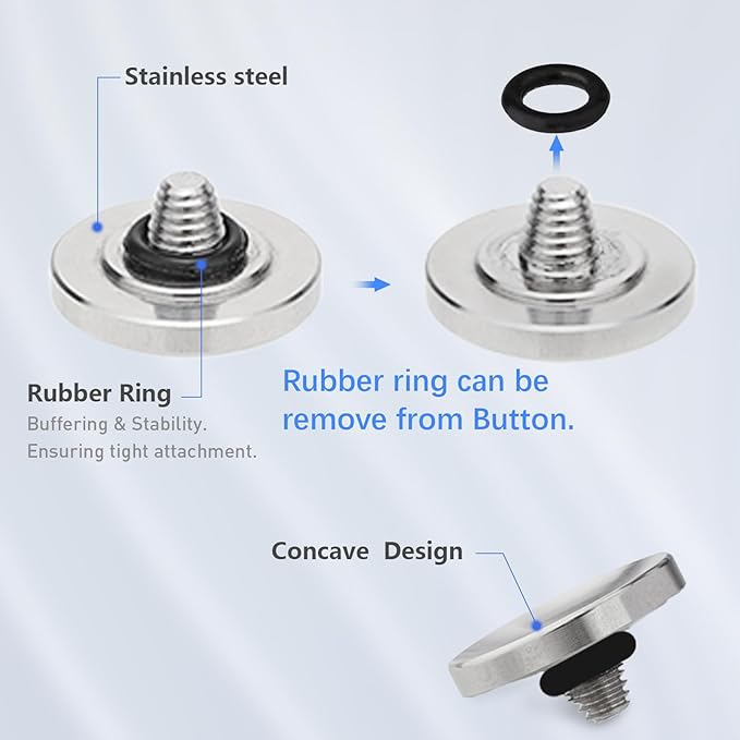 Exquisite Metal Concave Shutter Release Button for Fujifilm XE5 GFX100RF XM5 X100VI X100V X-T5 X-T4 X-T3 X-T30 X- X-T20 X-PRO3 X-E4 for Nikon Zf for Leica Q3 M10 for Sony RX1 R,Diameter 0.47in Silver