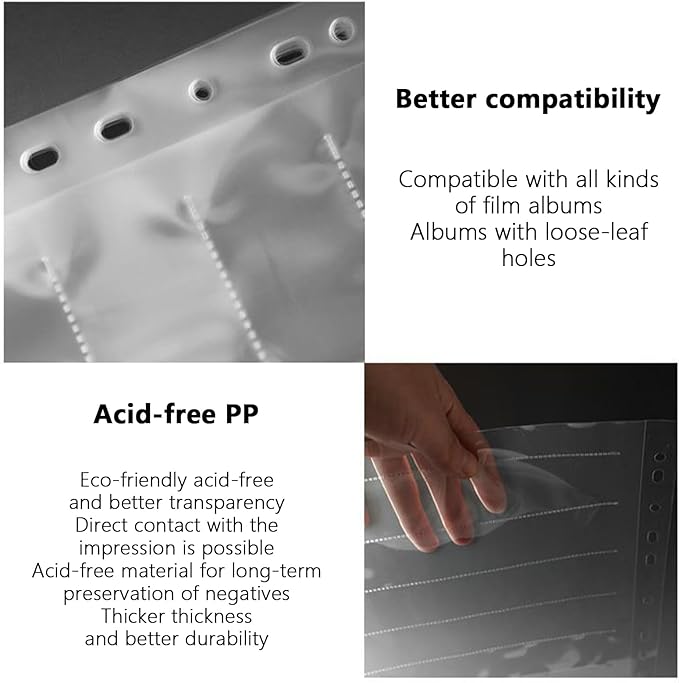 120 Negativess Film Storage Pages 45 Negatives Page Preserver135 Film Negatives Archival Sheet