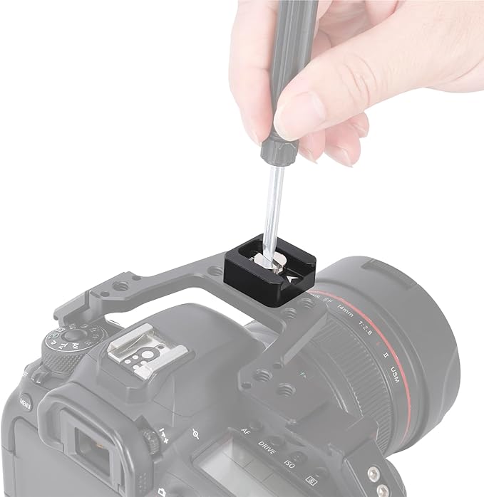 NICEYRIG Positioning Cold Shoe Mount for 3/8''-16 & 1/4''-20 ARRI Locating Holes, Anti-Twist Cold Shoe Adapter for Flash LED Monitor Microphone [Pack of 2] - 618