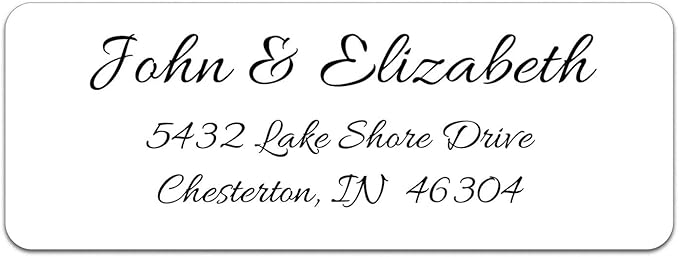 Personalized Return Address Labels - Simple Unique Design - Available in White, Clear, Kraft, Gold, or Silver Labels -120 Labels - 120 Envelope Seals Included - Made in The U.S.A. (White)