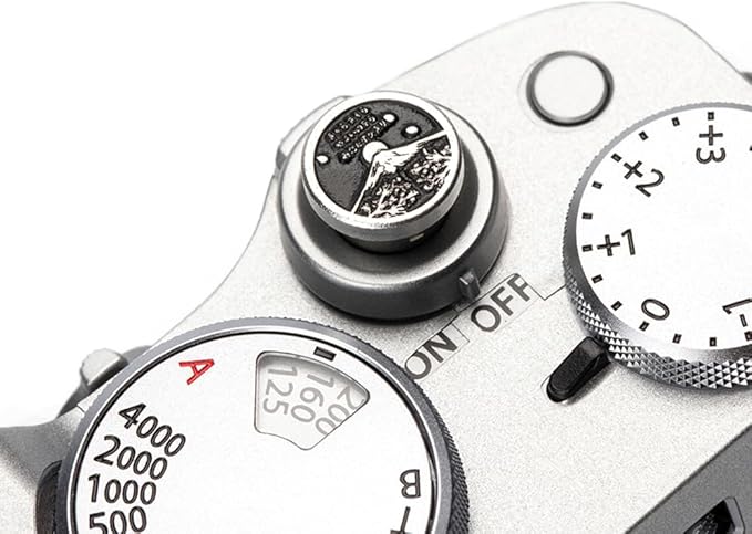 Falling Cherry Blossoms Camera Metal Shutter Decorative Button for Fujifilm X100VI X-M5 X-E5 X-Half X-T4 X-T3 for Nikon zf zfc (Aluminum Alloy-Shutter Decorative Button)