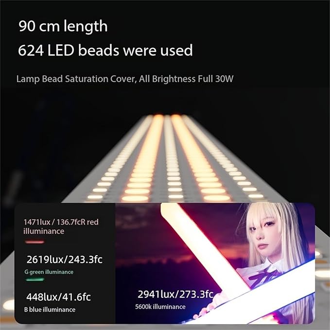 INKEE GC30C 30W RGB Inflatable LED Tube Light, Magnetic Portable Handheld LED Light Stick, Colorful Video Light Wand Air Stick for Photography, Foldable Light 36wh 5000mAh Battery 2000-10000k