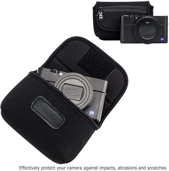 JJC Compact Camera Case Pouch Sleeve for Canon G7X G9X SX620 Sony ZV-1 II ZV1 ZV-1F ZV1F RX100 VII VI VA IV Olympus TG-7 TG-6 TG-5 TG-4 Fuji XP140 XP130 XP90 & More Cameras below 4.4 x 2.6 x 1.5''