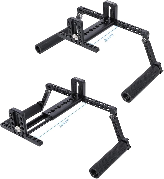 NICEYRIG Directors' Monitor Cage for LCD Monitor 5’’ to 7’’ Wireless Monitoring, Comfortabl Handheld Shooting Kit with Adjustable Handles, 1/4'' & 3/8'' Thread for Camera Accessories - 575