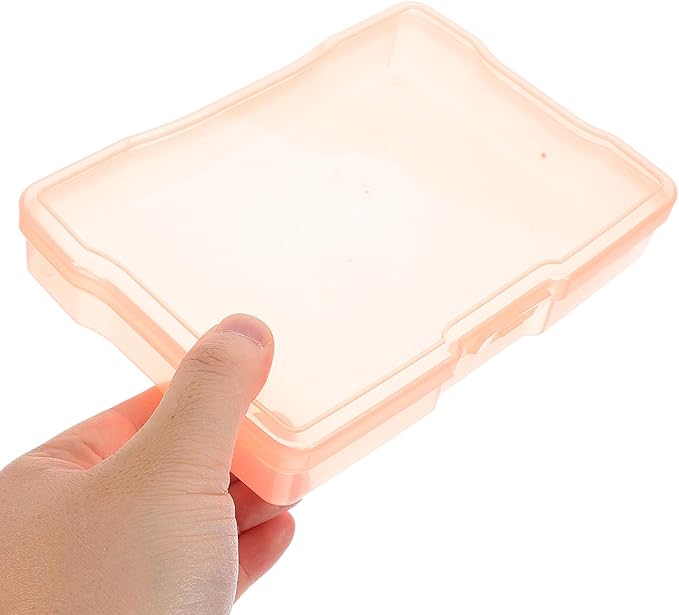 COOLHIYA 4X6 Photo Storage Box Organizer with Colorful Handles, Plastic Photo Keeper Case for Cards, Pictures, and Craft Supplies, 6pcs Multi-Functional Storage Container for Home and