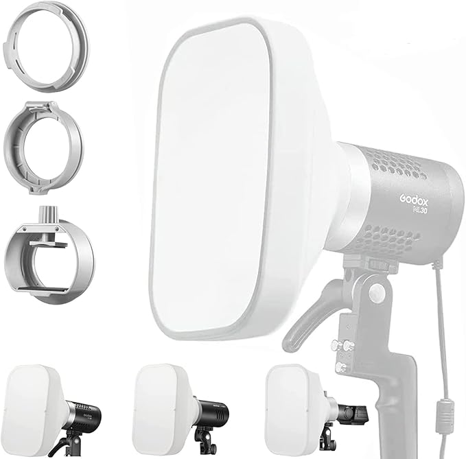 Godox ML-CS1625 Soft Tent Kit Flash Diffuser with 3 Adapters Compatible for godox V1 AD100PRO AD200PRO V860III V860II V850II TT685II TT685 TT600 TT560II TT520II TT660S AD300PRO
