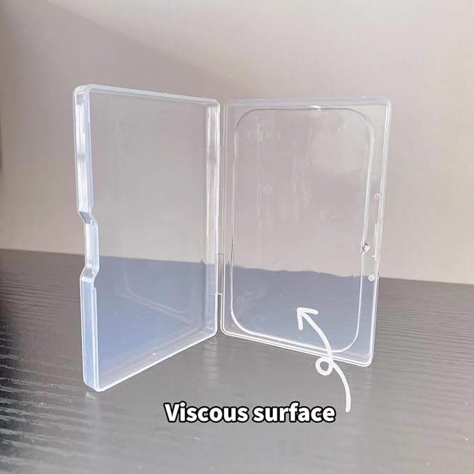 false eyelash adhesive storage box. Portable dust-proof transparent false eyelash storage tool. Suitable for traveling with you. And daily storage of false eyelashes.