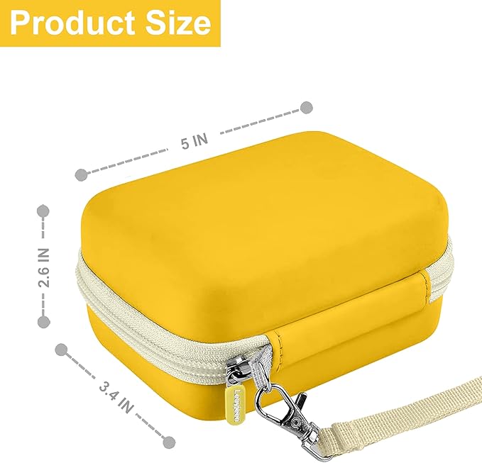 Leayjeen Digital Camera Case Compatible with KODAK EKTAR H35 H35N Half Frame Film Camera，Storage Holder Organizer for Kodak Ultra F9 M35 M38 Paper Shoot Camera-Yellow (Case Only)