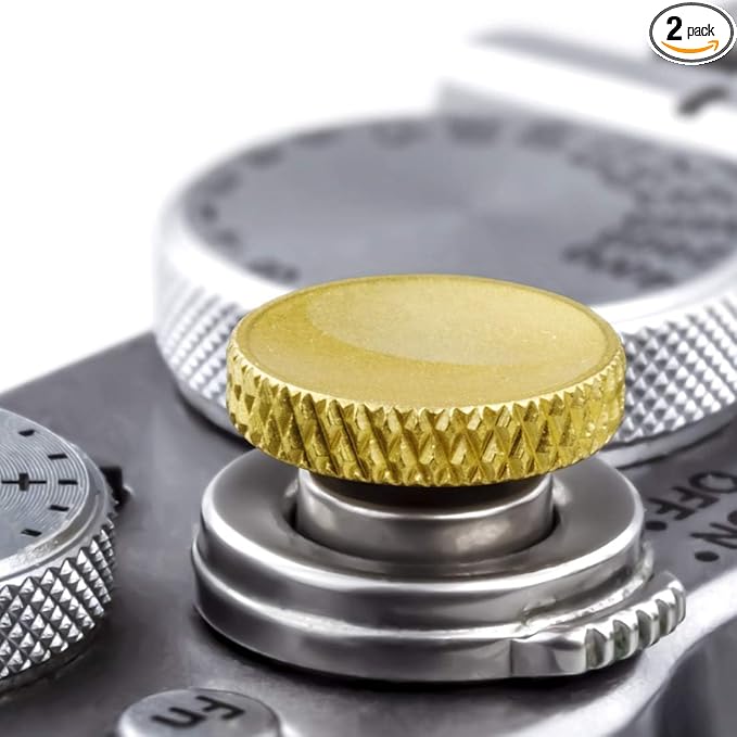 Fuji Shutter Release Button Accessories: Fujifilm Camera Soft Shutter Button - Gold Shutter Button for Canon Nikon Leica Film X100vi X100v X100Ff Xt5 Xt4 Xt3 Xt2 Xt30 Xt20 Xt10 Xpro3 Xpro2 Xpro1