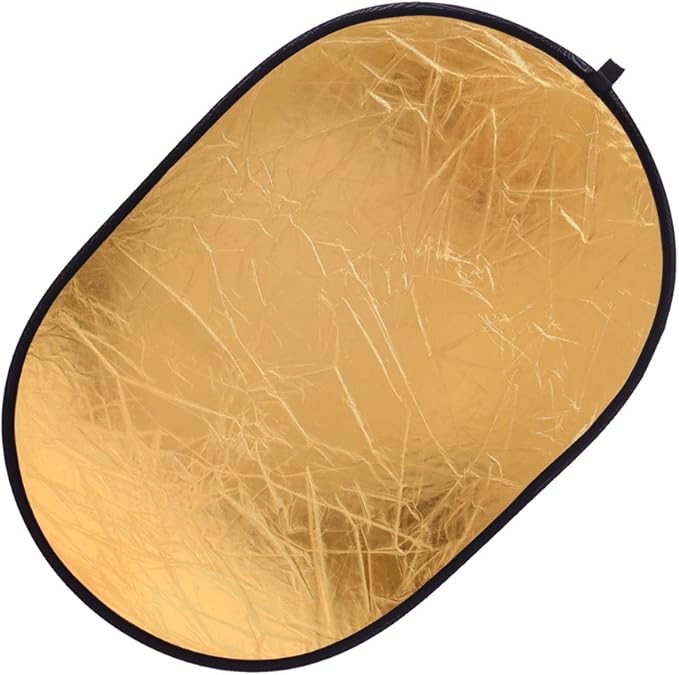 TRUMAGINE Collapsible 5-in-1 Oval Reflector Diffusers for Photography 23"x35"/60x90cm Multi-Disc Reflectors with Carrying Case for Photo Studio Shooting- Translucent, Gold, Silver, Black and White