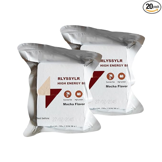 Emergency Food Ration Bars Meals 2025 Ready To Eat 20 Pack, 8 Days Sugar Free Survival Food for Outdoor Camping,20 years Long Self Life (2 PACK, Count, 2)