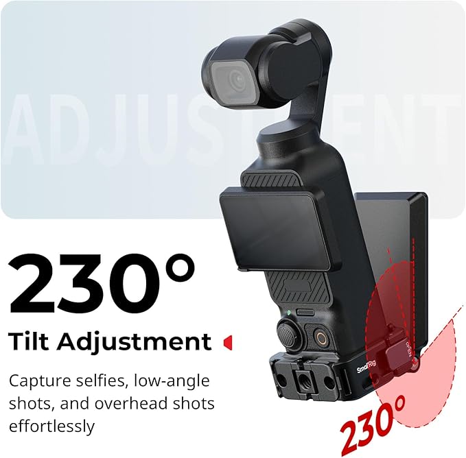 SMALLRIG Magnetic Mount Stand Compatible with DJI Osmo Pocket 3, 230°Adjustable Holder with Cold Shoe, 1/4" Screw Hole, Aluminum Alloy Magnet Expansion Adapter on Iron Fence, Refrigerators -5581