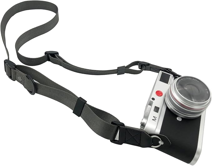 AOLLCCAE Camera Strap, Quick Adjustable Shoulder Sling Camera Neck Shoulder Strap for Leica Fuji Pentax Canon Micro Single and DSLR Camera Dark Grey