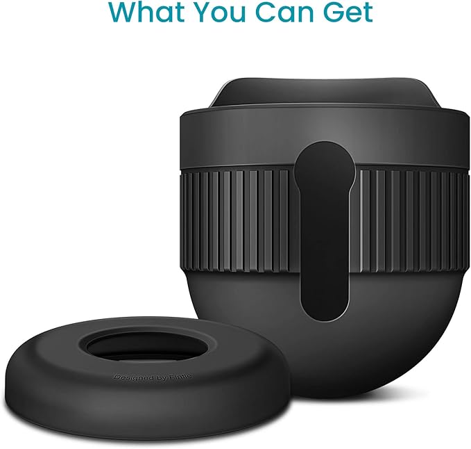 Fintie Silicone Skins Cover Compatible with Nest Cam Outdoor Or Indoor (Battery) 2021, Weather Protective Camouflaged Case for Nest Cam Battery Camera, Black
