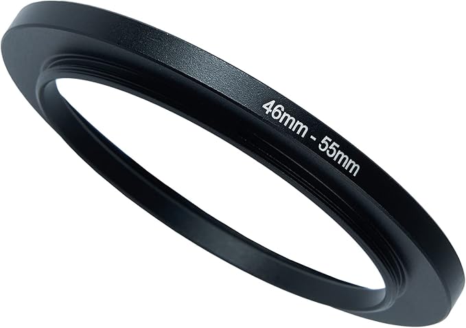 46mm to 55mm Step-Up Ring Filter Adapter for All Brands UV ND CPL Metal Ring Step-Up Rings Adapter Filter (46mm-55mm)