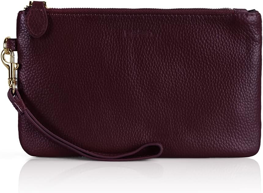 befen Genuine Leather Wristlet Clutch RFID Blocking Bag Cell Phone Wallet Purse Wristlet Wallet Purses and Handbags for Women