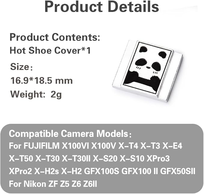 DBZZ Camera hot Shoe Cover for Nikon z7/z6 for fujifilm xpro-3/x100vi /x100v/x100f for Canon EOS R6 M50