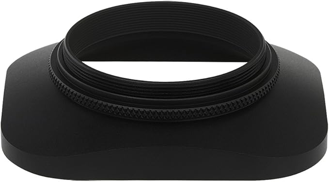 Haoge LH-LC43B 43mm Square Metal Screw-in Lens Hood with Cap for Voigtlander Nokton Classic 35mm f1.4 40mm f/1.4 MC SC VM, Carl Zeiss Biogon T ZM 35mm f2.8 35mm f2, Leica X Typ 113 Lens Black