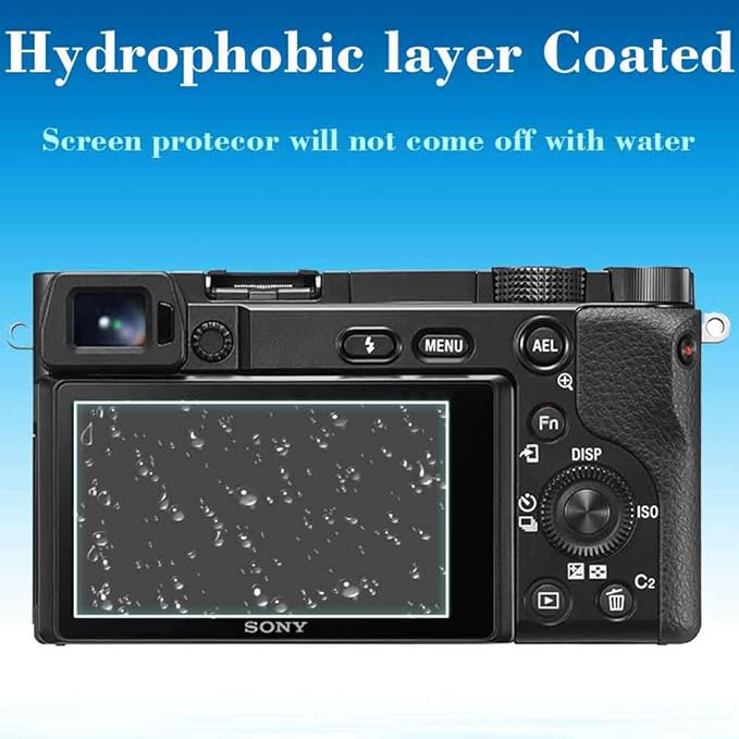 ULBTER Screen Protector for Sony A6600 A6400 A6300 A6100 A6000 [3 Pieces] & Hot Shoe Cover 9H Hardness Tempered Glass for Sony alpha 6600 6400 6300 6000 6100