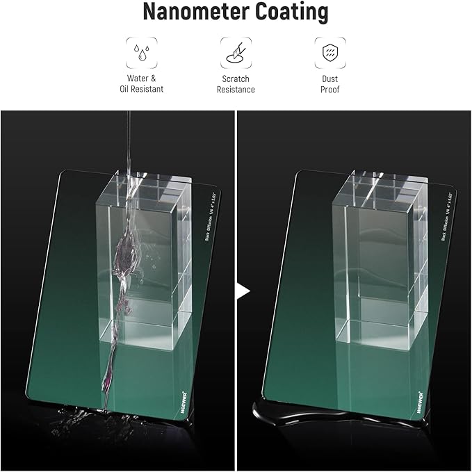 NEEWER 1/4 Black Diffusion Effect 4"x5.65" Cinema Square Filter (Rectangular) with HD Optical Glass Compatible with Tilta Compatible with SmallRig Matte Box for Dreamy Cinematic Photo Videography