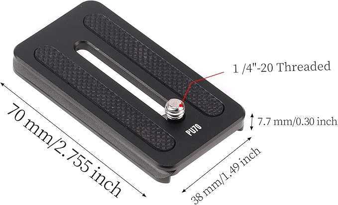 FocusFoto Quick Release Plate 70mm for DJI Ronin SC Gimbal Stabilizer Camera Arca-Swiss Standard Tripod Ballhead (PU70)