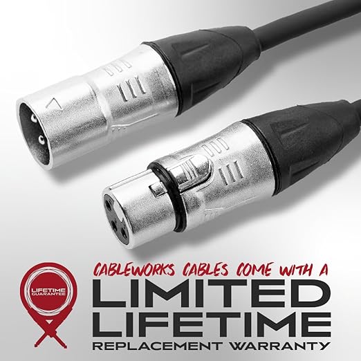By Gator Cases Backline Series Standard 10 Foot XLR Microphone Cable, (GCWB-XLR-10)