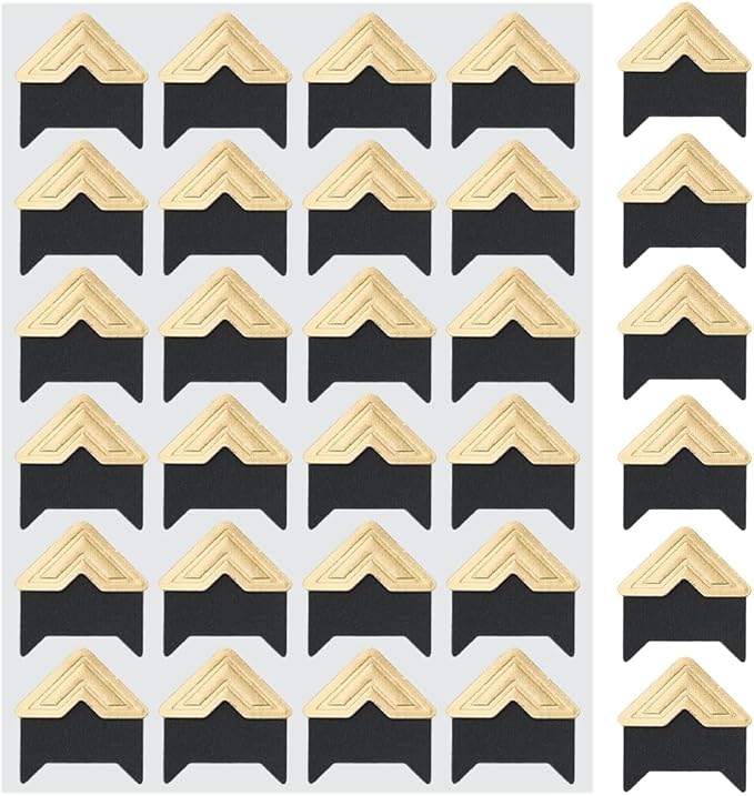 240Pcs Gold Photo Corner Stickers Self Adhesive Picture Corners Paper Acid Free Pictures Photos Album Mounting Frames Sticker for Scrapbooking Memory Books Diary Journal DIY Craft Supplies