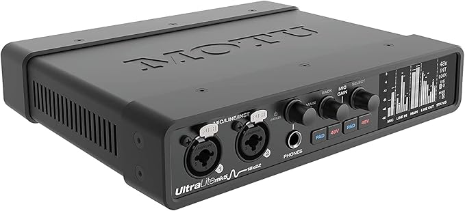 MOTU UltraLite-mk5 18x22 USB Audio Interface 3 for Mac, Windows and iOS with mixing and effects