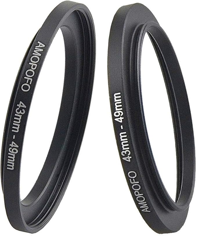 43mm Lens to 49mm Camera Filter Ring Compatible with for All Brands 43mm Lens and 49mm UV,ND,CPL Camera Filter Accessories
