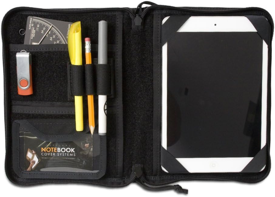 Tactical Notebook Covers | Field Data Cover System | Heavy Duty Zippered Organizer | Fits Notebooks 5” x 7.5” to 5.5” x 8.25"