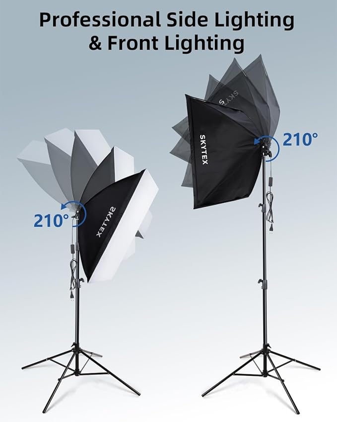 Skytex Softbox Lighting Kit(3Pack), 20x28in Soft Box|28in Octa Softbox|85W 2700-6400K E27 LED Bulb Continuous Photography Lighting, Studio Lights Equipment for Photo Shooting, Video Recording
