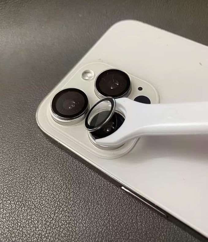 Removal Tool For iPhone Air /17 Pro Max Camera Lens Protector & iPad Metal Ring Lens Glass Easy Peel Off Remover - 2 Pack/White