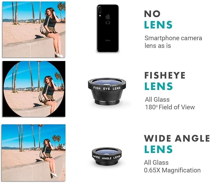 Movo SmartCine W2 - Wireless Smartphone Video Kit with Phone Rig, Dual Wireless Lavalier Microphone System, LED Light, Wide and Fisheye Lenses for iPhone/Android Phones - YouTube, TIK Tok Kit