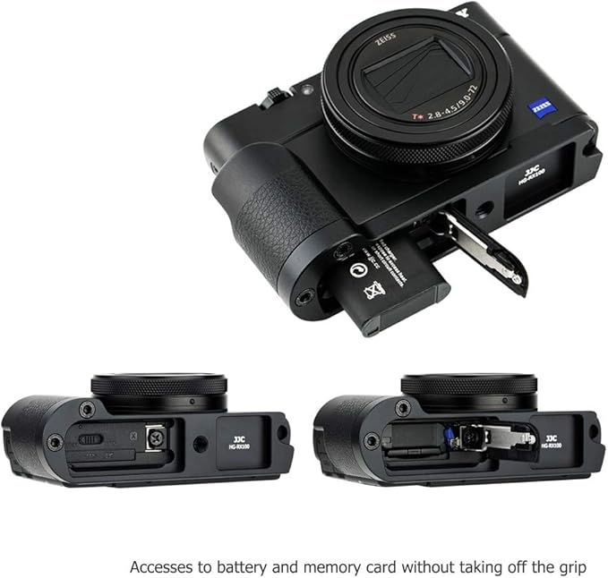JJC Solid Metal Hand Grip Secure Handle Bracket for Sony RX100 VI VA V IV III II RX100VI RX100VA RX100V RX100IV RX100III RX100II RX100 RX100M6 RX100M5A RX100M5 RX100M4 RX100M3 RX100M2 Digital Cameras