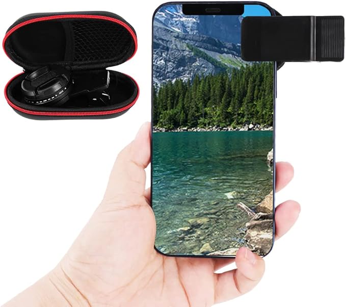 37mm Phone Camera Lens, Universal Polarizer Filter Clip-on ND 2-400 Cell Phone Lens Adjustable Neutral Density Filter Compatible with Most Mobilephone Models