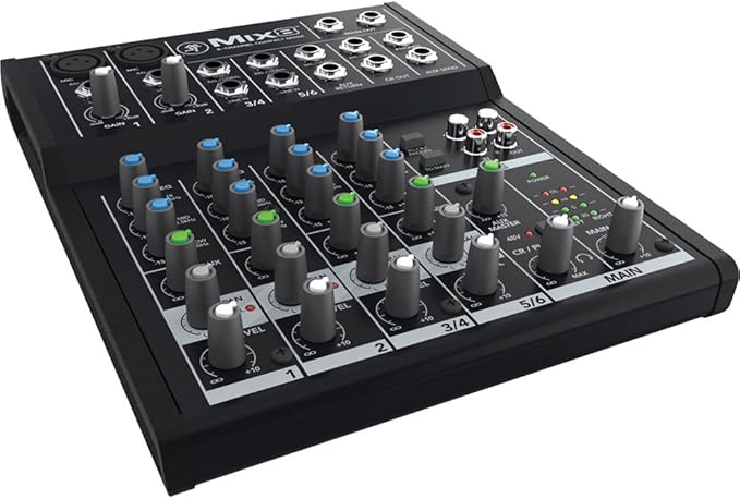 Mackie Mix Series Mix8 8-Channel Mixer, Black
