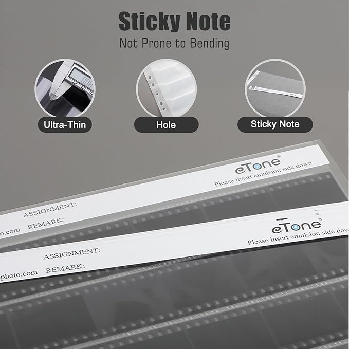35mm Film Negative Sleeves - 25 pcs Storage Pages for 35mm Film Strips, Holds 7 Strips of 6 Frames
