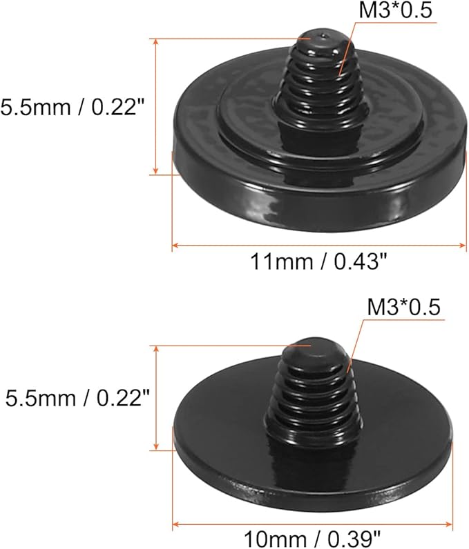 PATIKIL Camera Shutter Button, 2 Pack Soft Shutter Release Button Pure Copper Camera Button Suitable for Nikon for Fujifilm for Leica DSLR/SLR Camera, Black