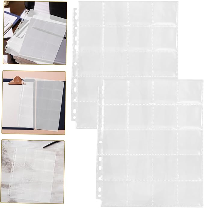 TEHAUX 30pcs Negative Film Sleeves Acid Film Storage Binder Compartments Portable for Easy Organization and of